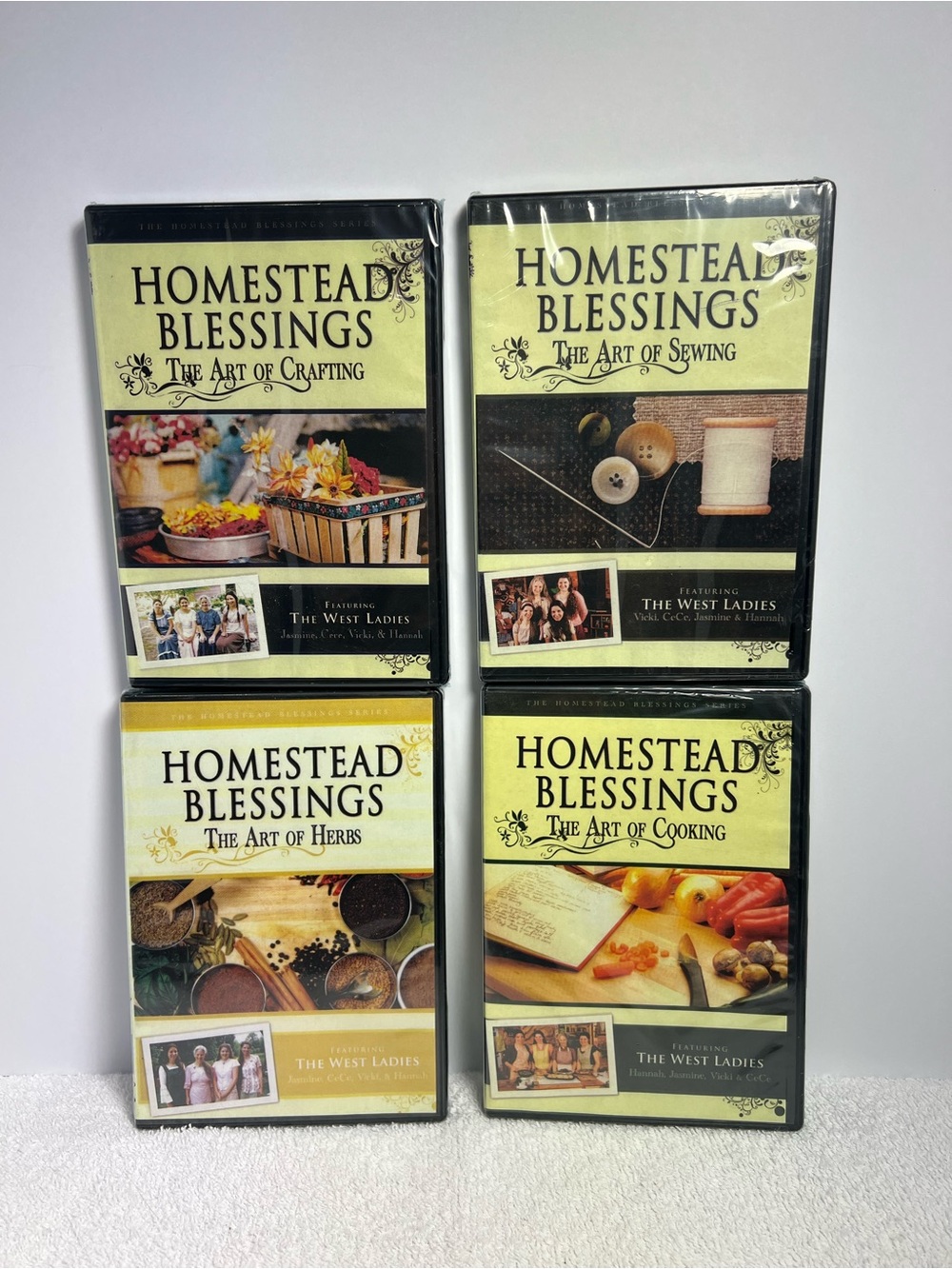 Homestead Blessings: The Art of Crafting Sewing Herbs Cooking NEW SEALED 4 DVD